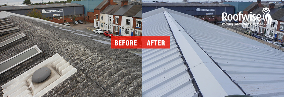 Replacement of factory Asbestos roof with windows