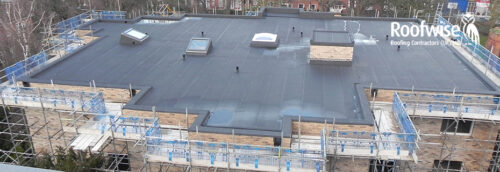large commercial flat-roof renovation